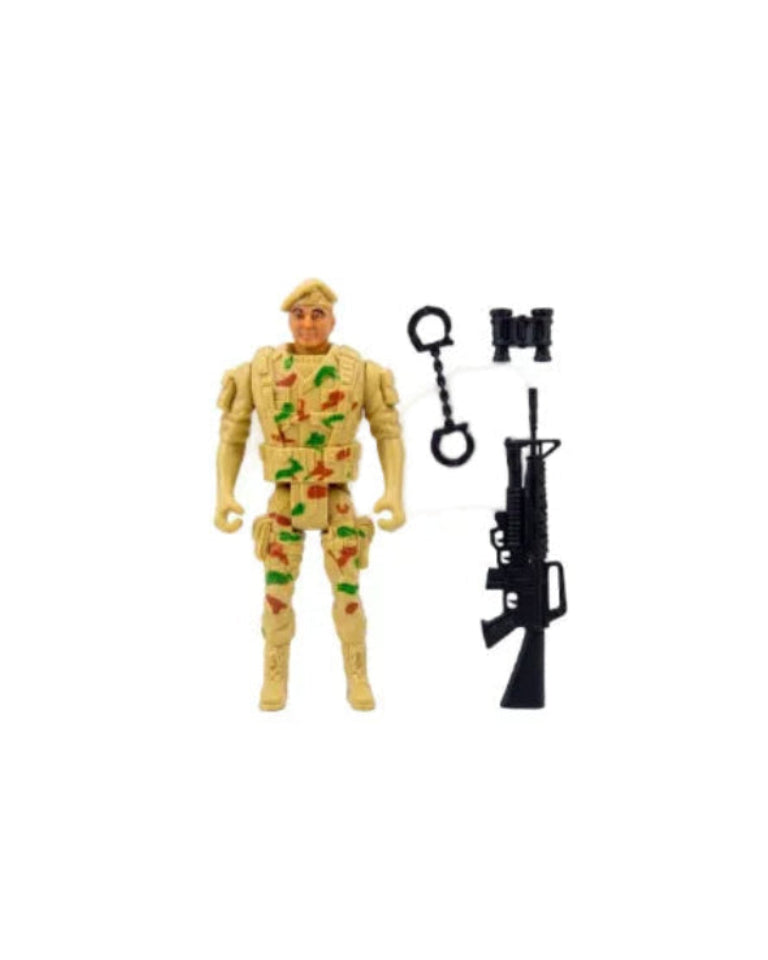 Boneco De Ação Militar Com Acessórios