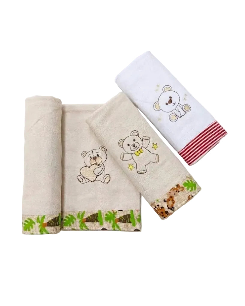 KIT C/3 CUEIROS 50 X 70 BORDADO SIMPLES