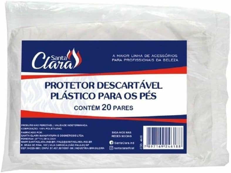 PROTETOR DESCARTÁVEL PLÁSTICO PARA OS PÉS P/20