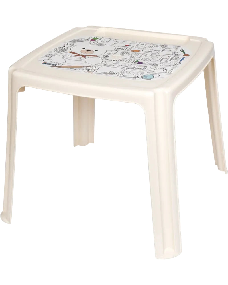 Mesa Infantil  Decorada 54,0x54,0x45,1 cm