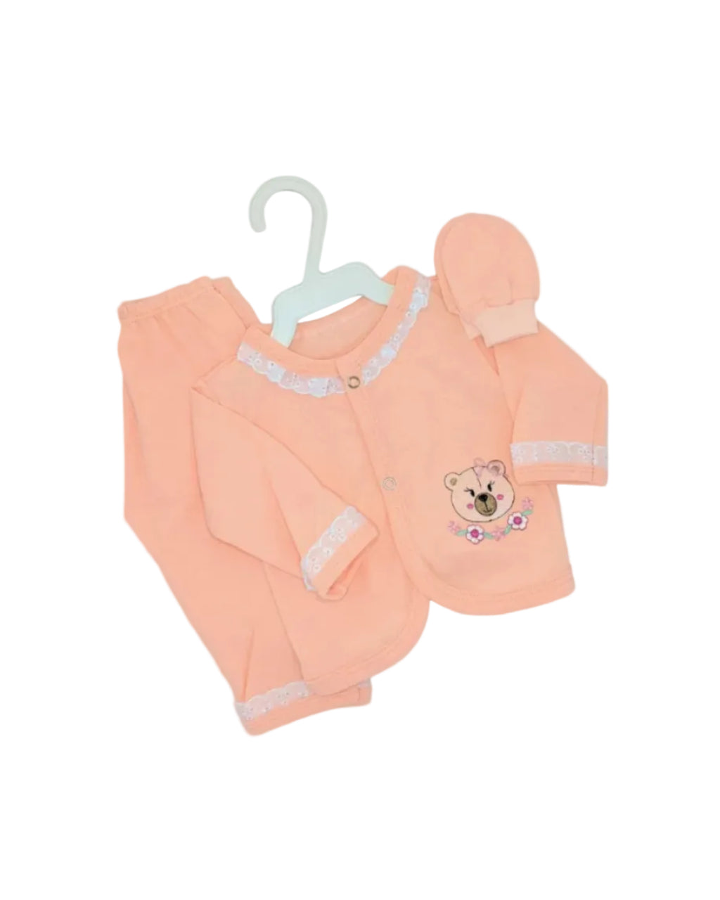 Conjunto Infantil Delicado Com Acabamento Em Renda