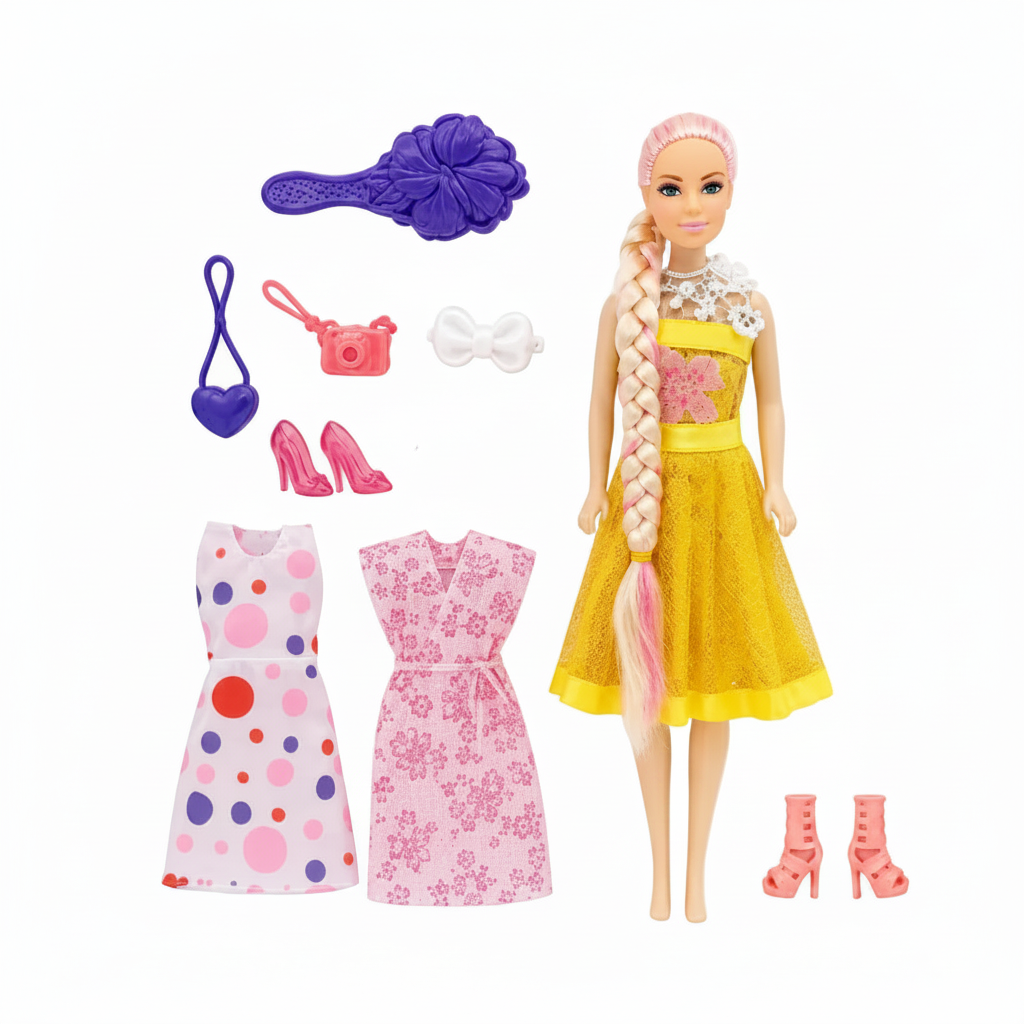 Boneca Fashion Com Kit De Acessórios