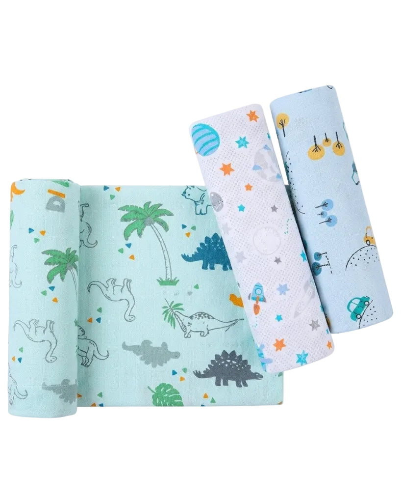 KIT CUEIRO FLANELADO KARINHO ESTAMPADO - 80X60CM - 3 UNIDADES