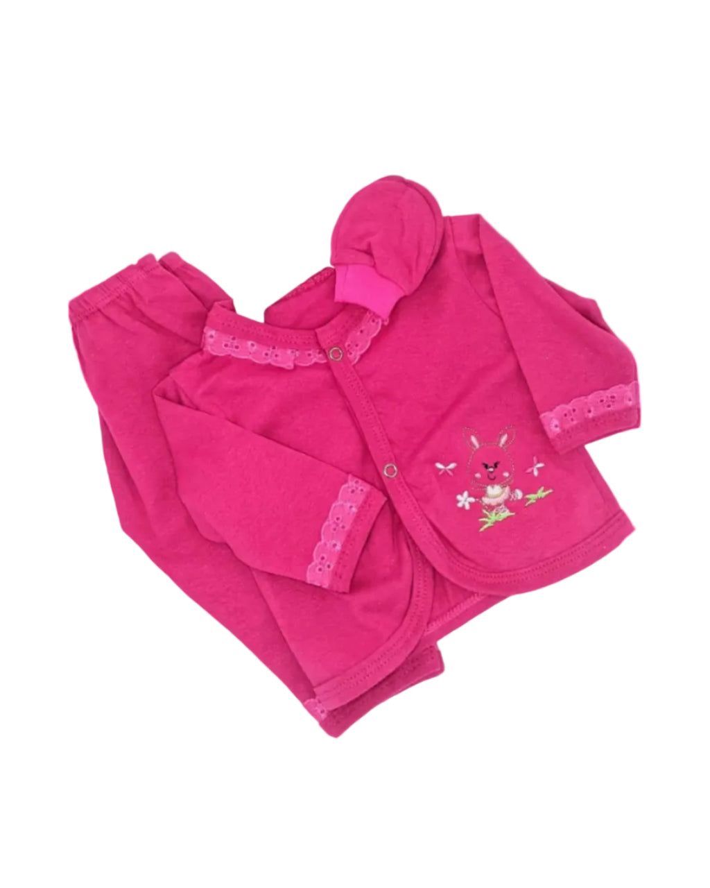 Conjunto Infantil Delicado Com Acabamento Em Renda