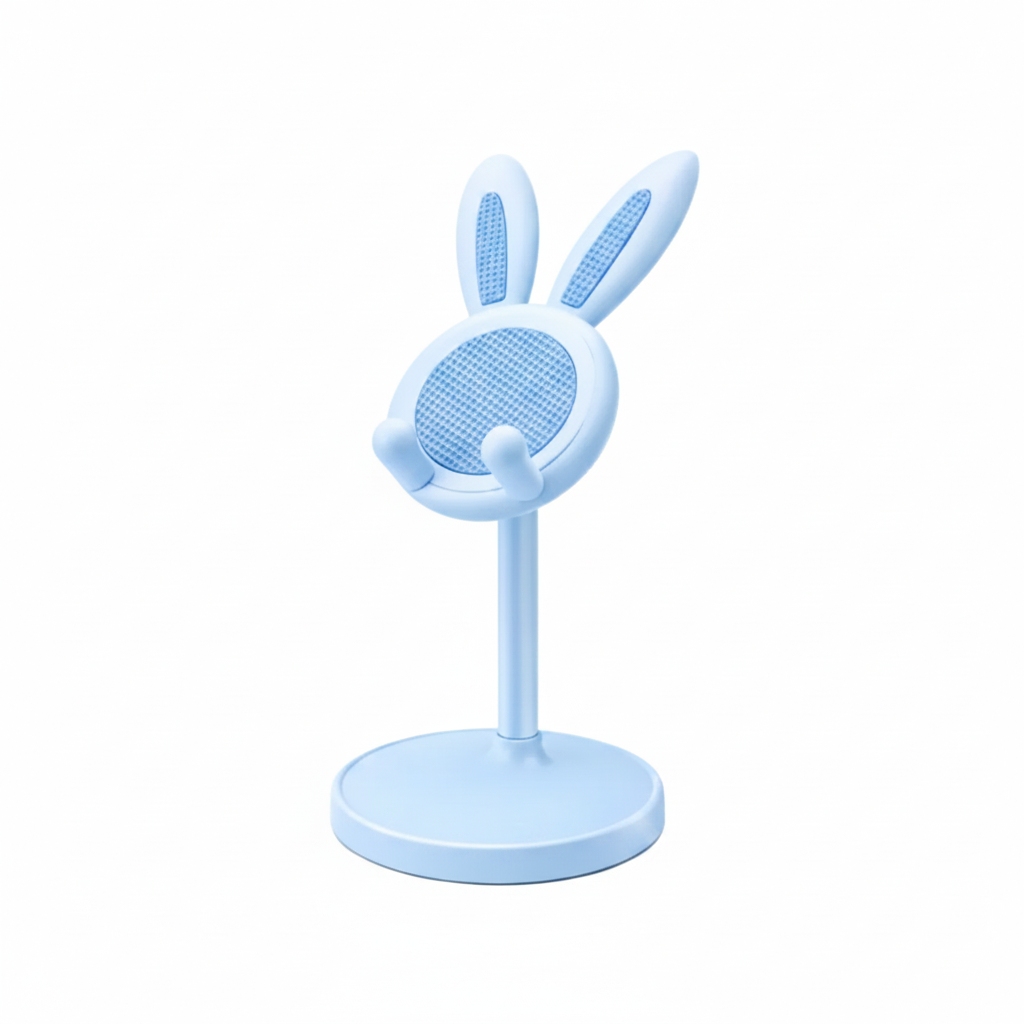 Suporte De Mesa Articulado Para Celular E Tablet – Modelo Coelhinho