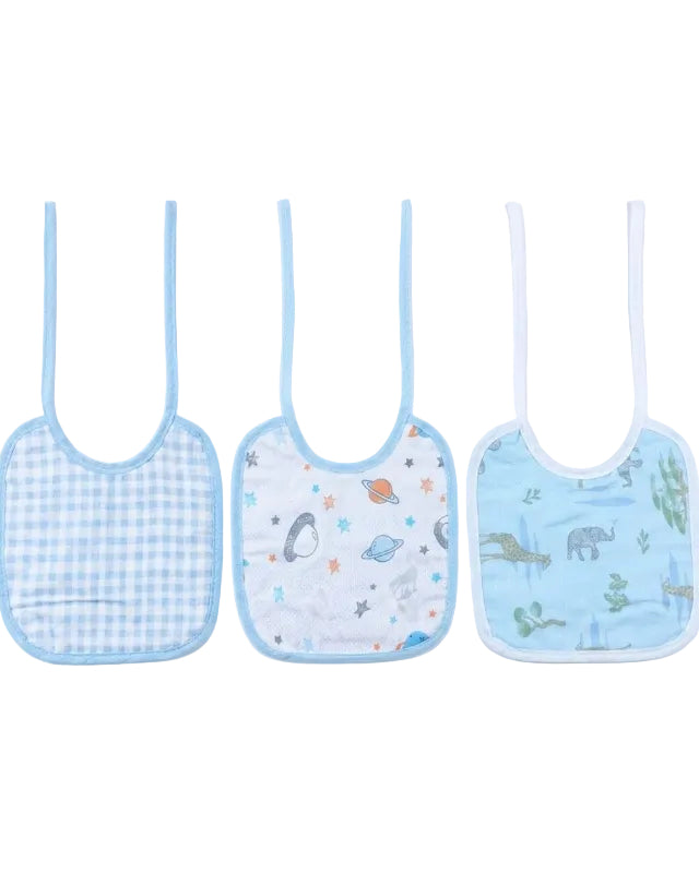 KIT 3 BABADOR KARINHO FLANELADO E VERSO IMPERMEÁVEL 21X19 CM