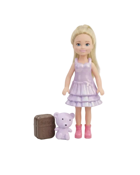 Boneca Colecionável com Kit de Viagem