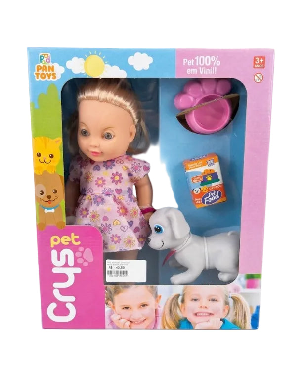 Boneca com Pet e Acessórios