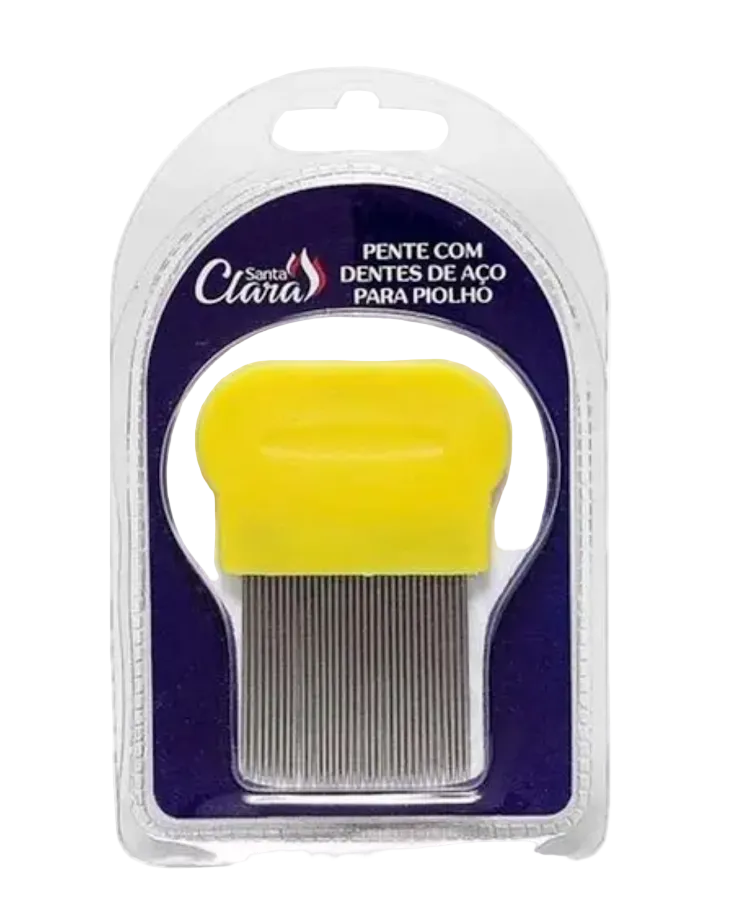 PENTE COM DENTES DE AÇO PARA PIOLHO