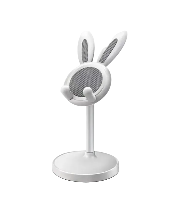 Suporte de Mesa Articulado para Celular e Tablet – Modelo Coelhinho