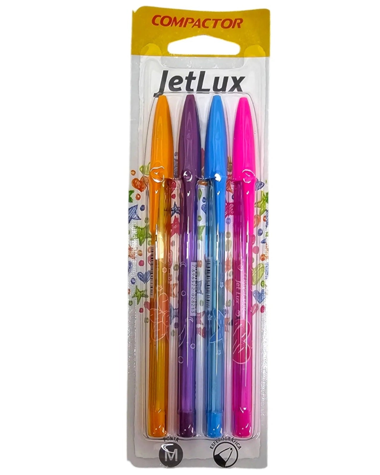 Caneta Esferográfica Compactor JetLux, 4  cores
