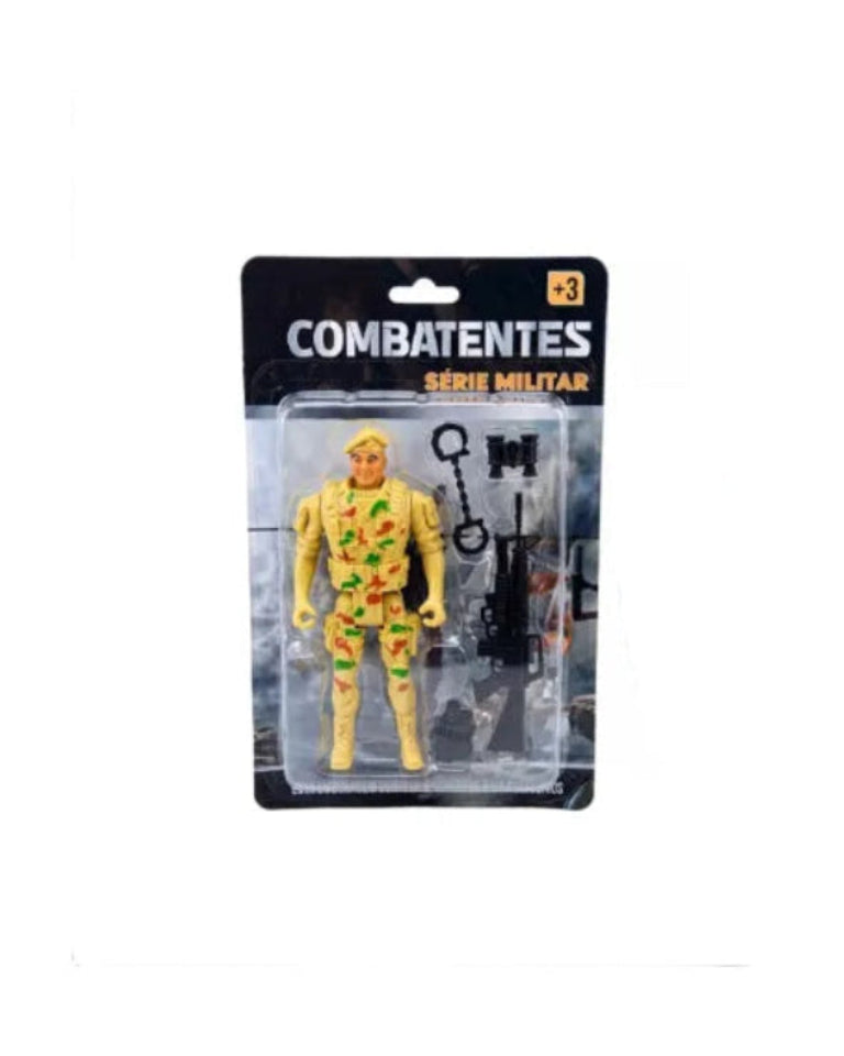 Boneco De Ação Militar Com Acessórios