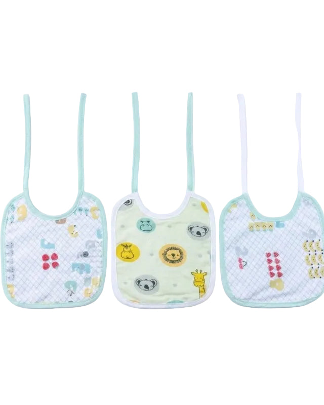 KIT 3 BABADOR KARINHO FLANELADO E VERSO IMPERMEÁVEL 21X19 CM