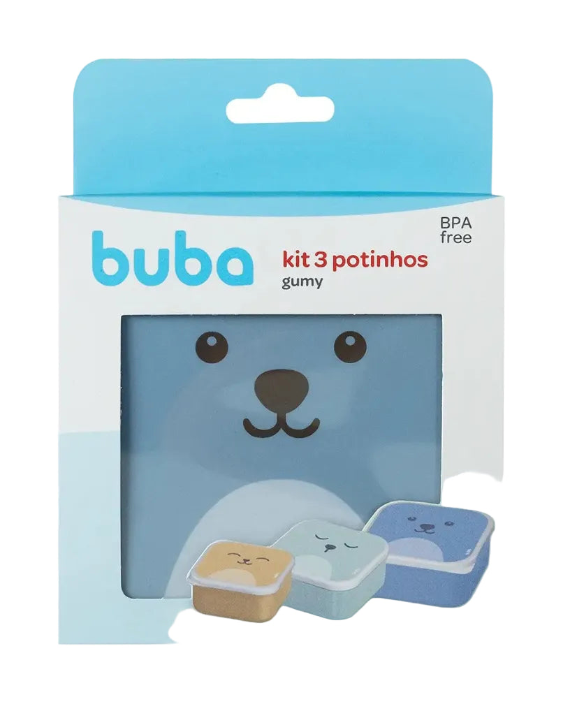 Kit 3 Potinhos Buba Gumy Pote Papinha
