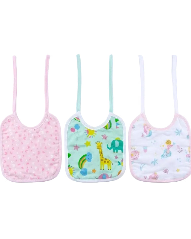 KIT 3 BABADOR KARINHO FLANELADO E VERSO IMPERMEÁVEL 21X19 CM