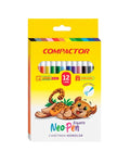 Canetinha Hidrocor Compactor Neo-Pen, 12 Cores