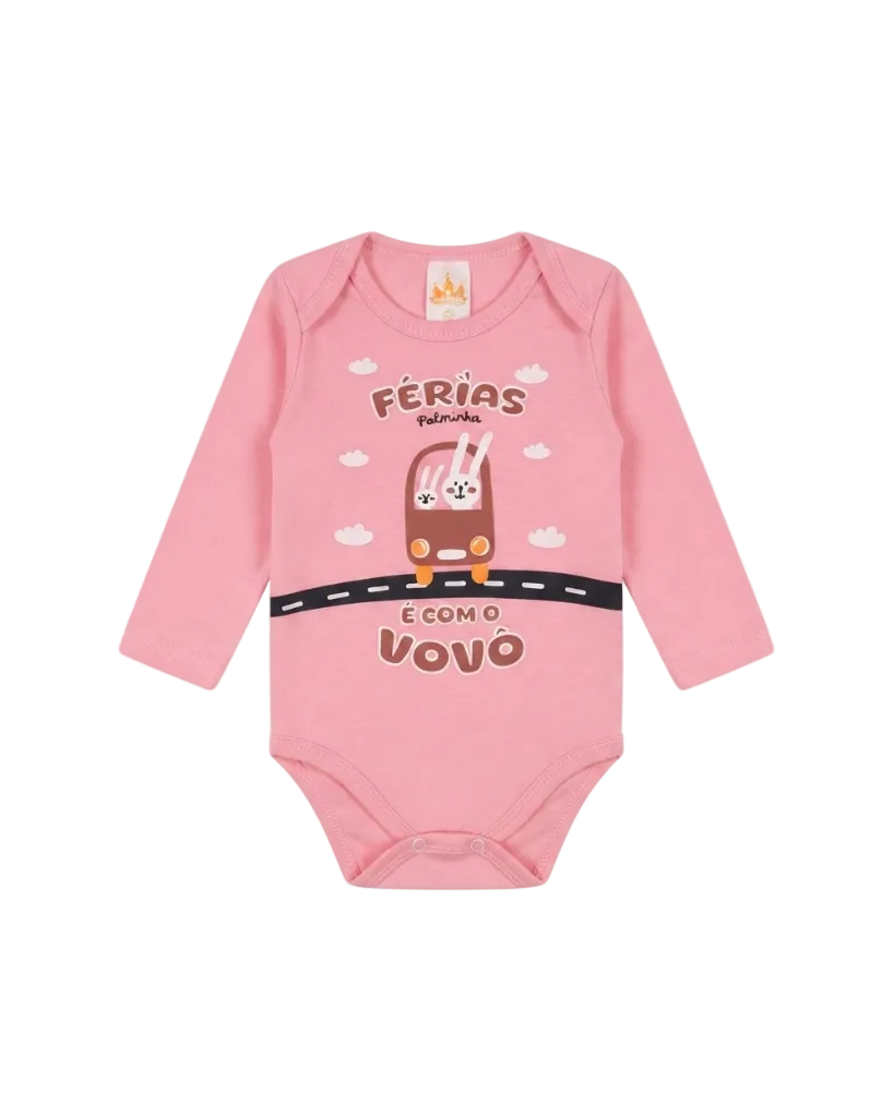 Body Bebê Manga Longa